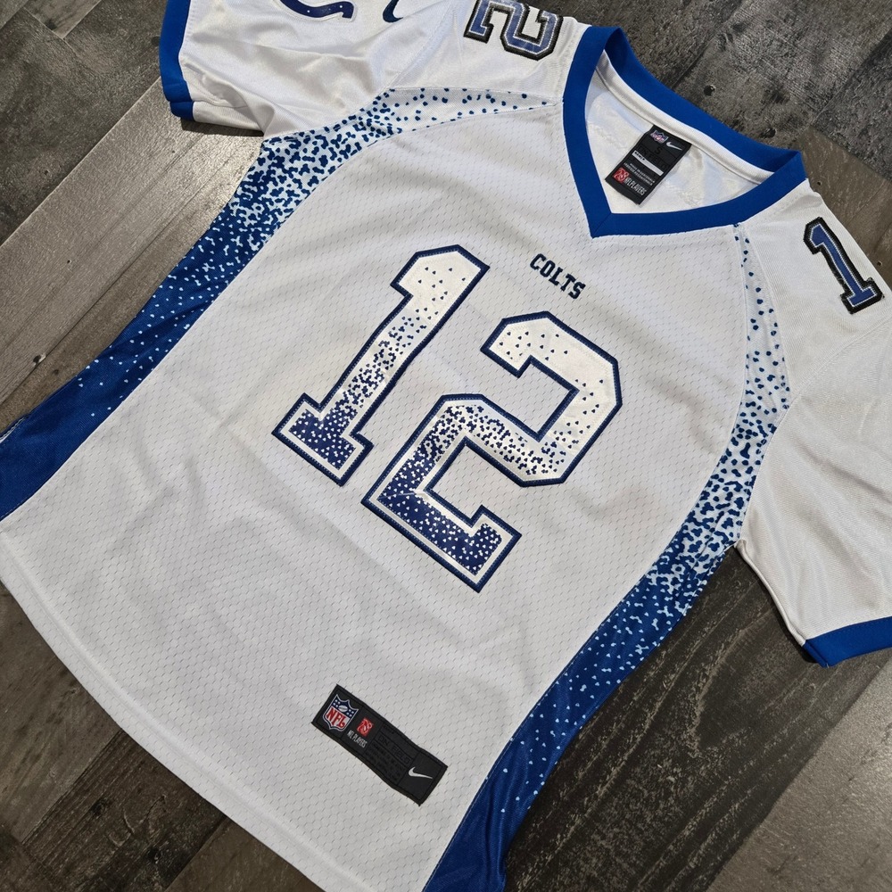 Nike Andrew Luck Indianapolis Colts Jersey Men's Small White Blue Gradient Dot